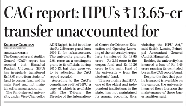 Cag reort on HPU audit