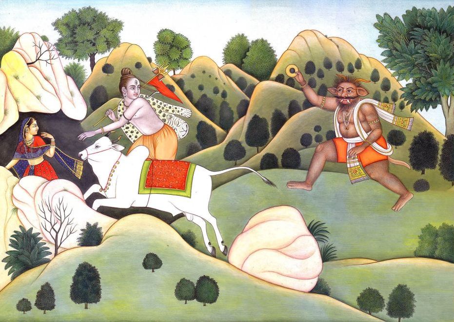 bhasmasura chasing lord shiva