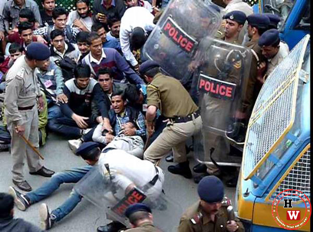 police beating hpu students