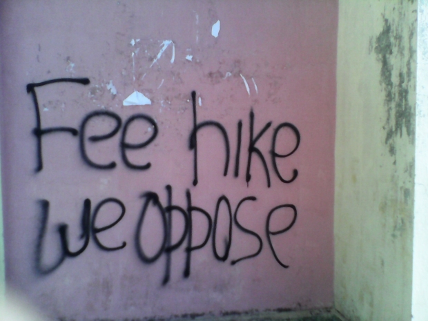 slogans agianst hpu fee hike