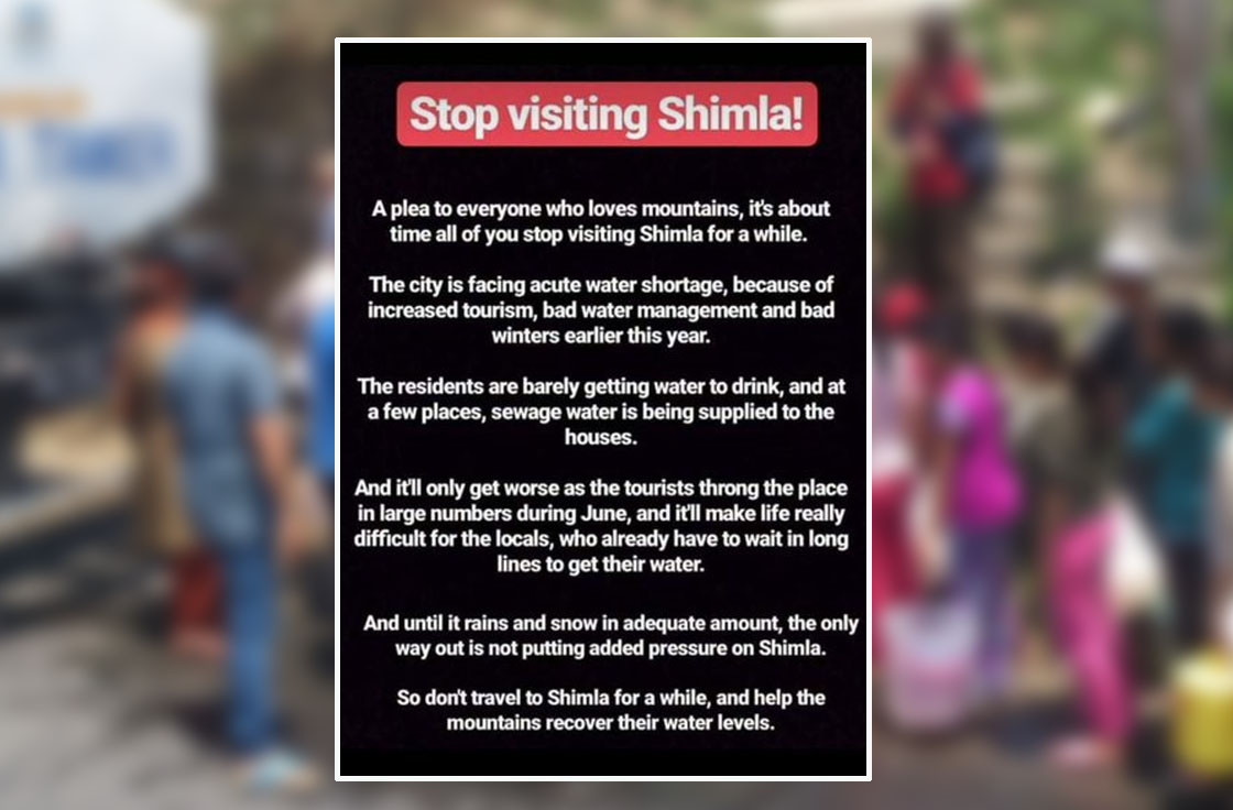 Don't visit shimla message
