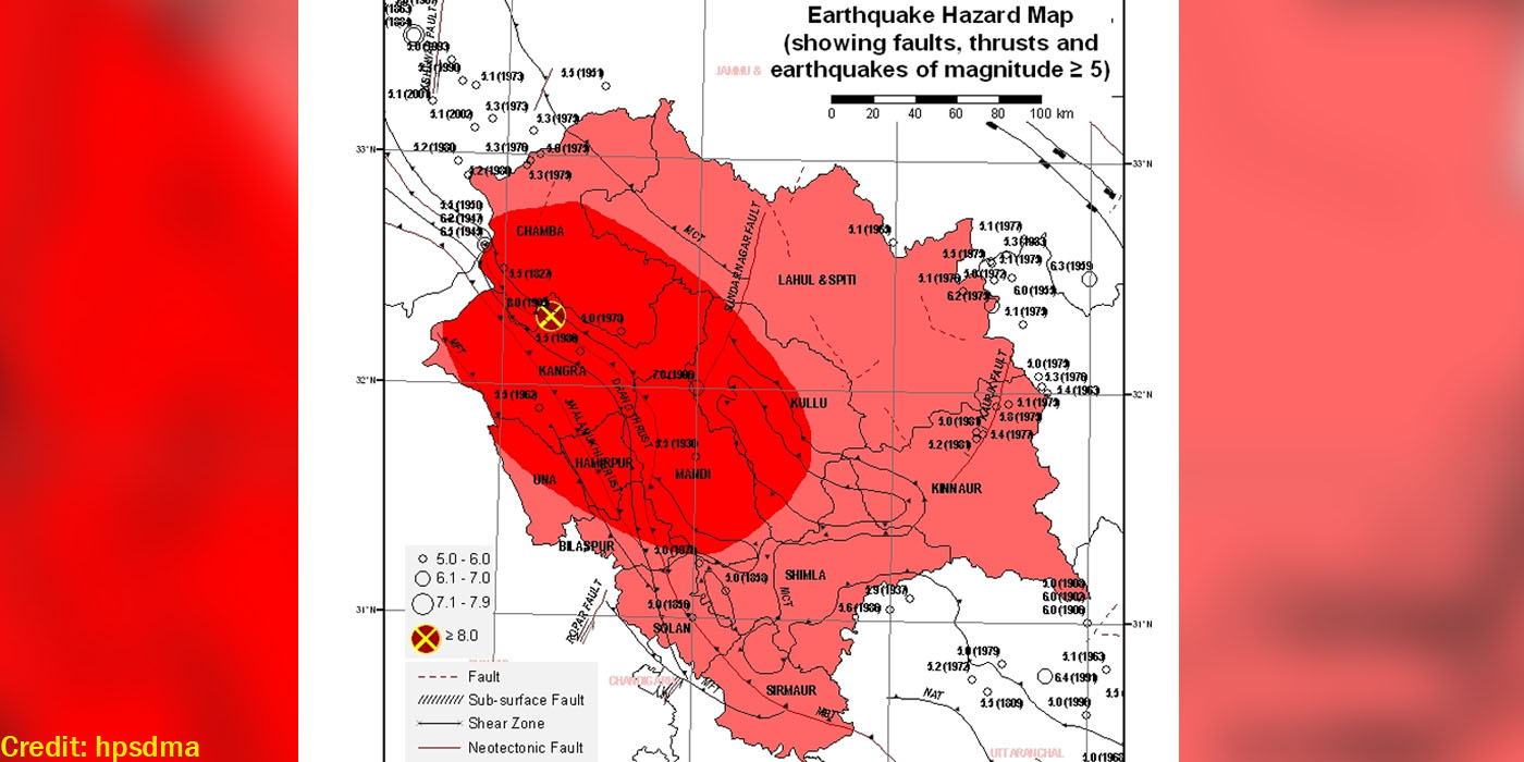 Quakes in Kangra in 2018
