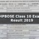 Merit List of HPBose class 10 exam resluts 2019