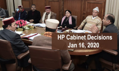 HP Cabinet Decisions Jan 16, 2019