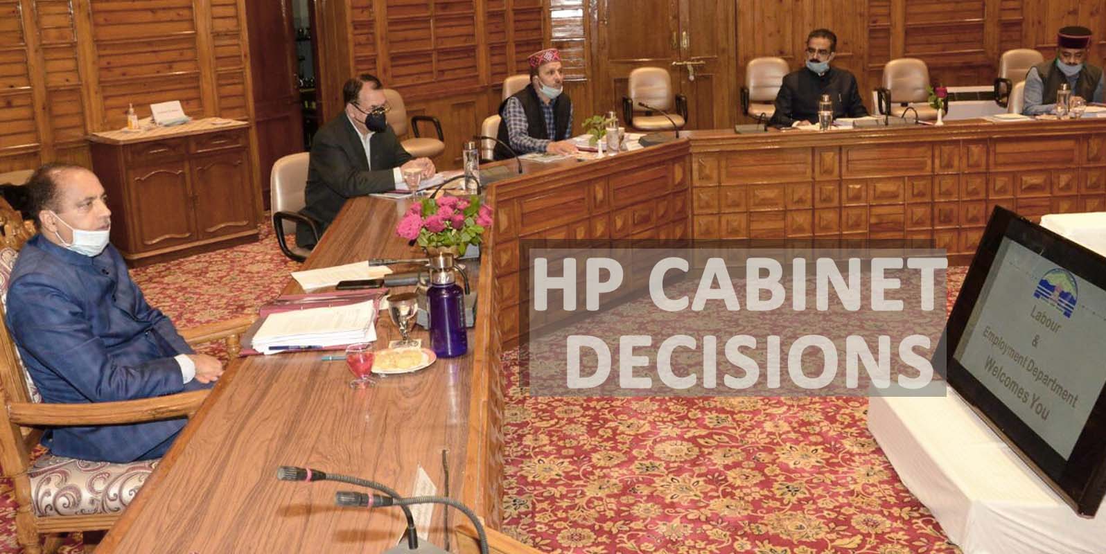 HP Cabinet Decisions may 13, 2020