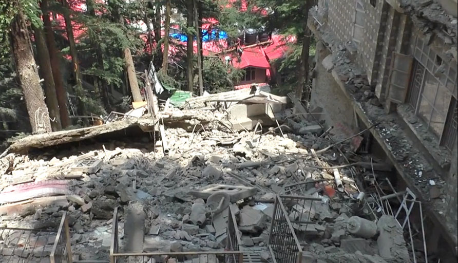 Building collapse in shimla city