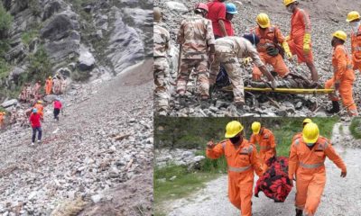 Kinnaur landslide rescue operation photos